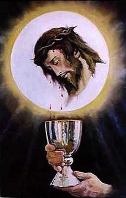 Corpus Christi This image captures the reality of the Body, Blood, Soul, and Divinity of Jesus Christ present in the Most Holy Eucharist..