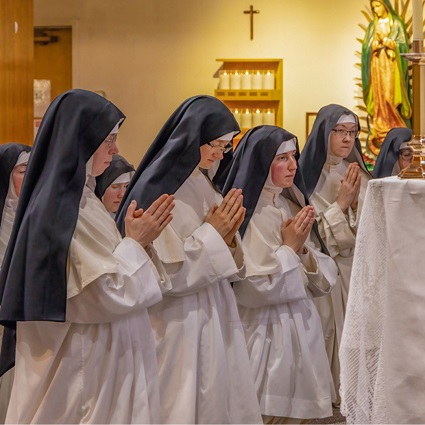 Norbertine Sisters The Norbertine Sisters offer an hour of prayer during Eucharistic Adoration every day at midnight for mothers.