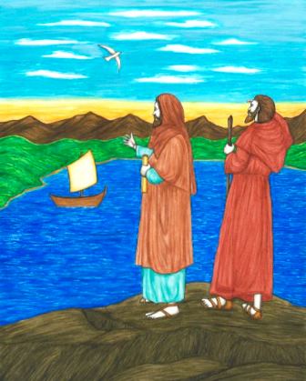 Missionaries for Christ In this original book illustration, by Jason Koltuniak in Saved by the Alphabet from Divine Providence Press, Saints Timothy and Titus are sent out into the world as missionaries for Christ.