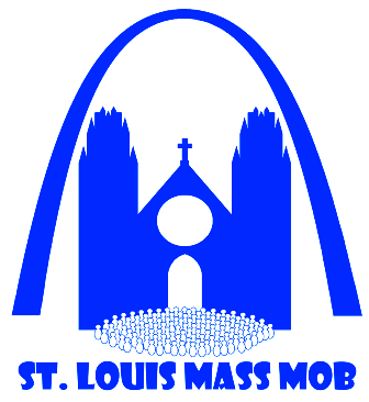 Mass Mob Saint Louis This is the logo for the Mass Mob Movement in the Archdiocese of Saint Louis to promote Mass attendance at old, historic churches.