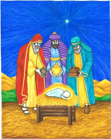 Magi or Wise Men This illustration of the Magi or Wise Men is by artist Jason Koltuniak for the children's book from Divine Providence Press,